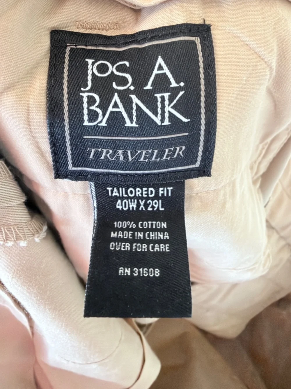 Jos. A. Bank Traveler Tailored Fit Men's Trousers 40x29